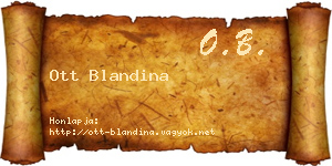 Ott Blandina névjegykártya